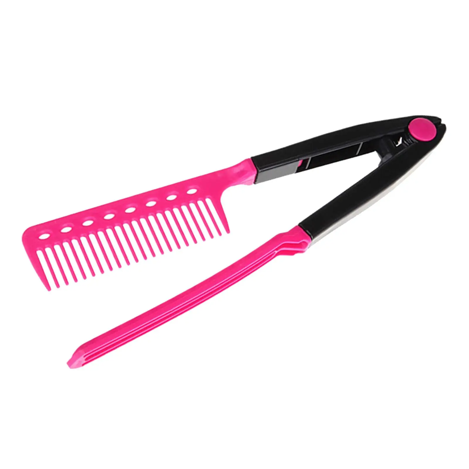 V Type Hair Straightening Comb Heat Resistance Straight Comb salon Portable Flat Iron Comb for Knotty Hair