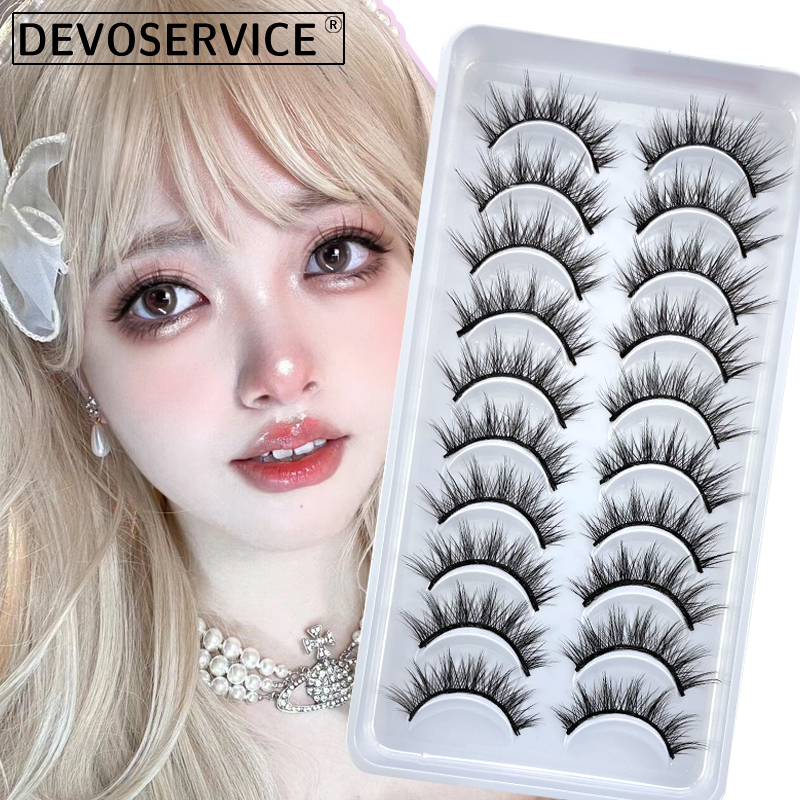 Best of DEVOSERVICE Lashes 10pairs Natural False Eyelashes 3D Sexy Mink Lashes Extensions False Eyelashes Faux Cils Makeup Wholesale Reviews & Tips