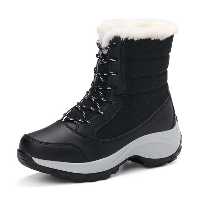 MID Calf Customized Logo Sexy Stylish Women's Warm Fur Water Resistant Snow  Boots - China Quilted Short Winter Boots and Snow Rain Warm Boots price