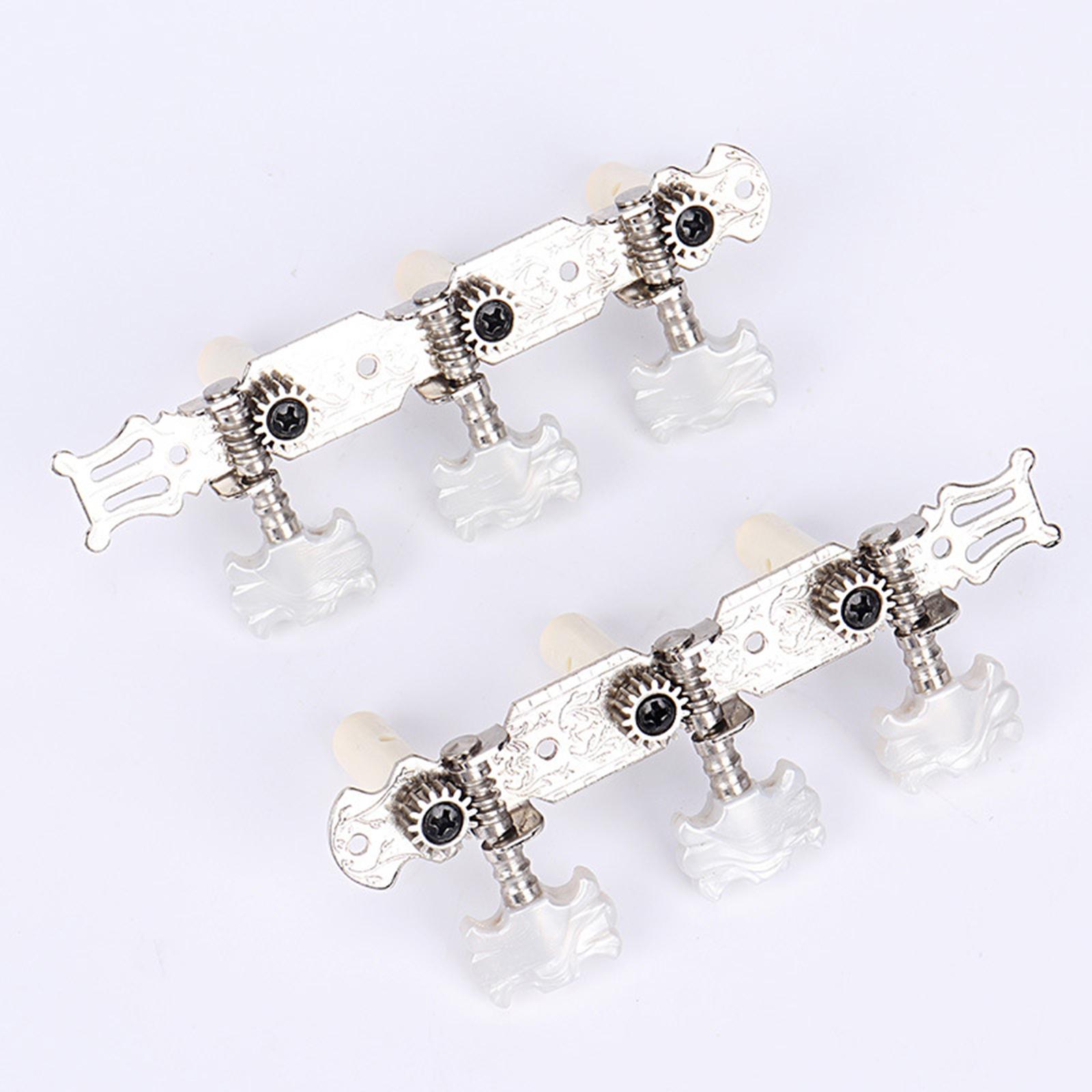 2 Pieces Metal Guitar String Tuning Pegs Machine Heads Tuners Keys for Classical Guitar Accessories