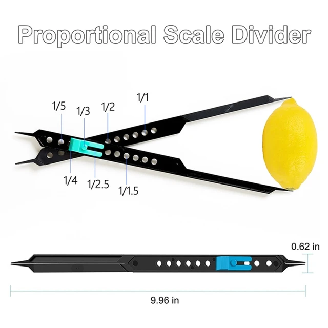Pixiss Proportional Scale Divider Drawing Tool for Artists, Professional Compass