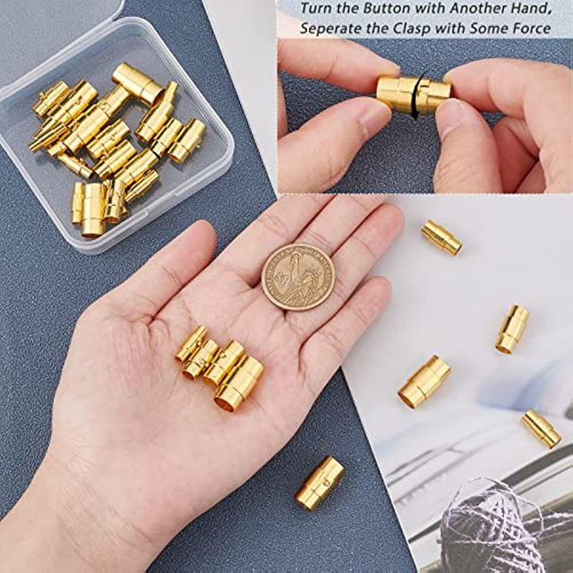 Box 32 Sets Sizes Kumihimo End Caps Jewelry Magnetic Clasps