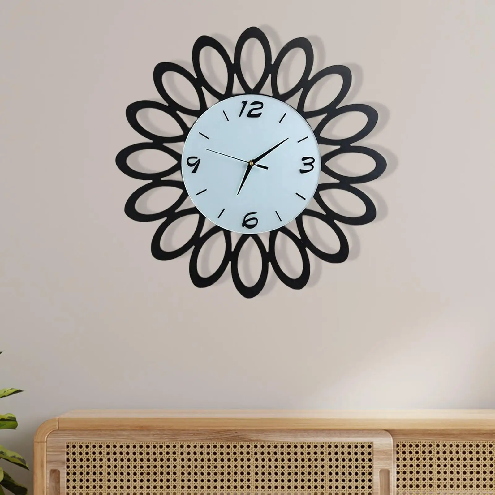 Modern Minimalist Wall Clock Round Unique Design 22 inch Non Ticking Fashion Silent Creative for Kitchen Home Office Wall Decor