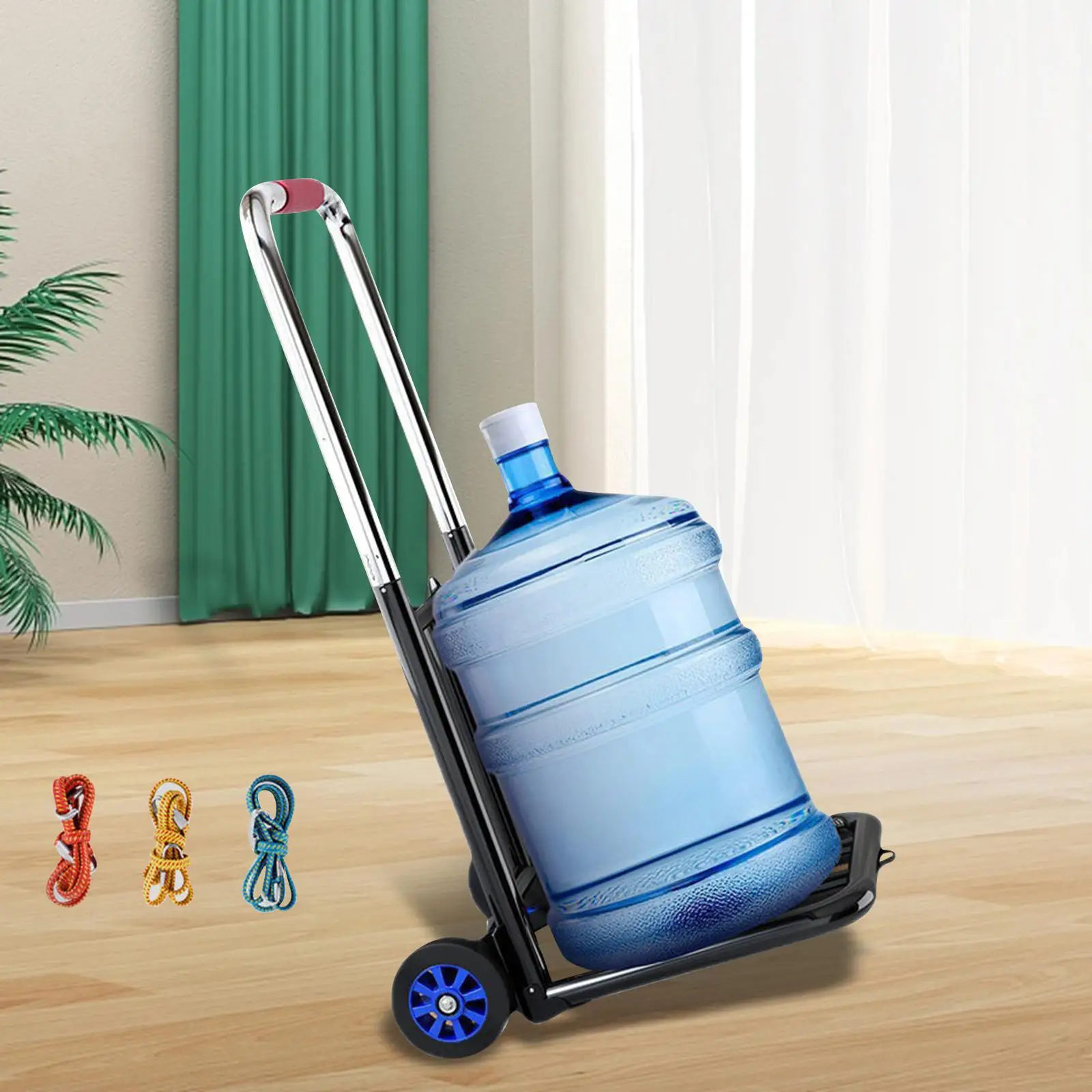 Folding Hand Truck Utility Luggage Trolley Portable Telescopic Handle Heavy Duty Luggage Cart for Shopping Moving Transportation