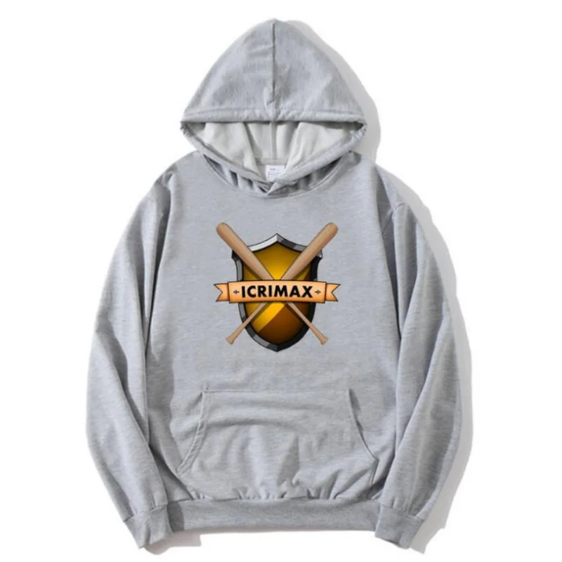 Icrimax merch engraçado hoodie hip hop camisolas