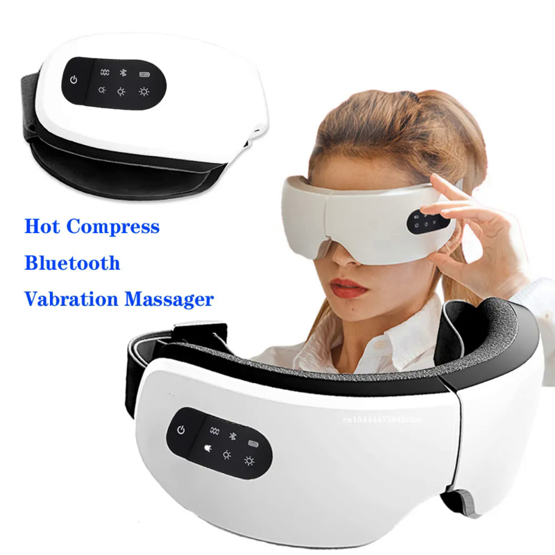 Best of Updated Smart Eye Massager Hot Compress Bluetooth Music Heating Fatigue Relief Foldable USB Charging Eye Care Reviews & Tips