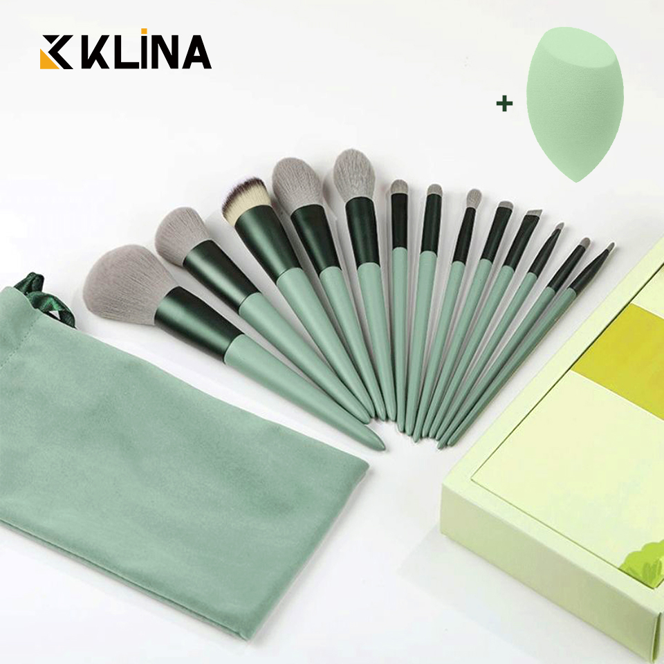 Best of KLINA Makeup Brushes Sponge Set Make Up For Women Cosmetic Goat Hair Tool Professional Eye Shadow Foundation Blush Blender Egg Reviews & Tips