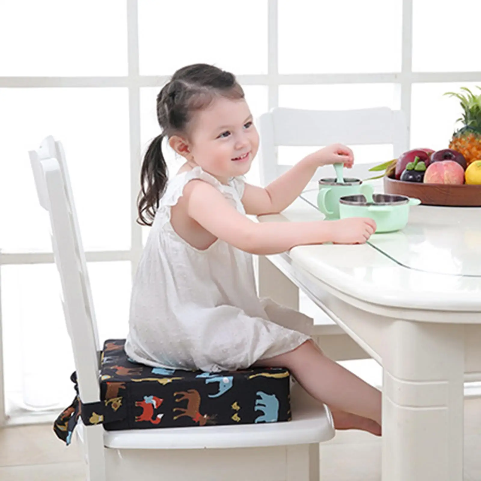 Portable Booster Seat for Dining Table Chair Increasing Cushion Child Chair Seat Chair Heightening Cushion for Boys Girls Kids