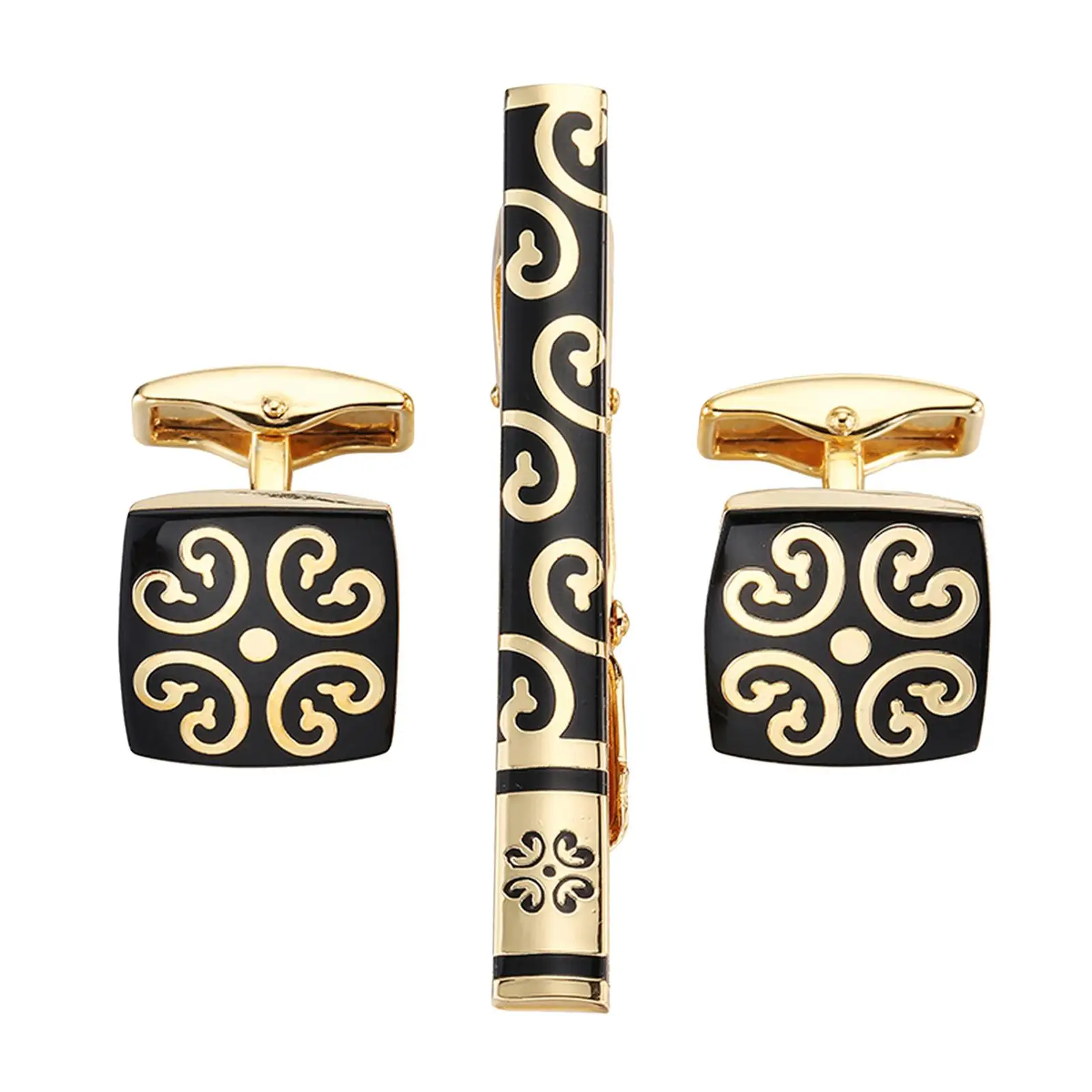 Elegant Menslinks  Pinch Clasp Suit Shirt Tie Clip Clasp Buttons for Tuxedo Wedding Banquet Daily 