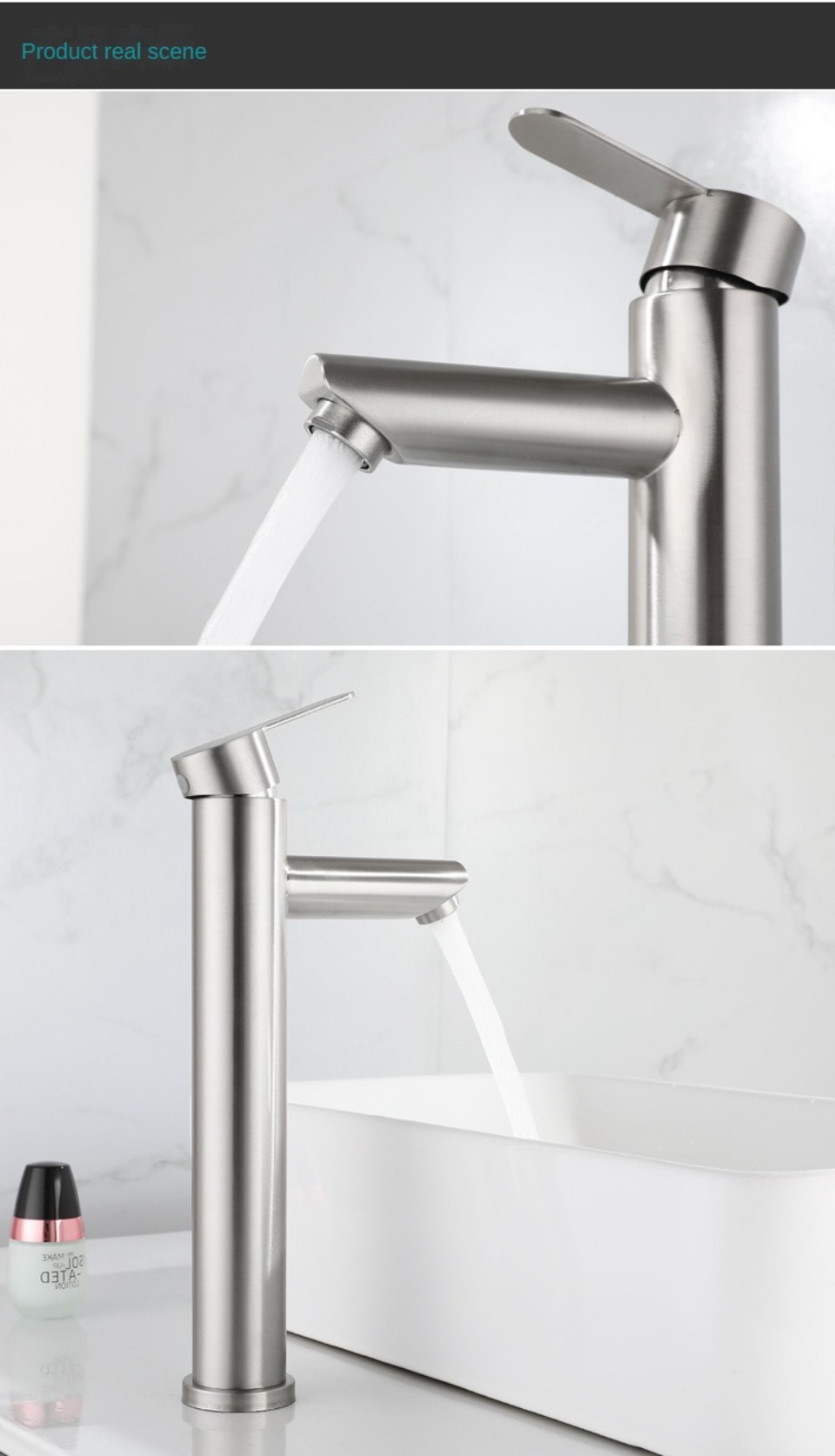 Title 9, Bathroom Basin Water Faucet Taps Waterfall Spou...