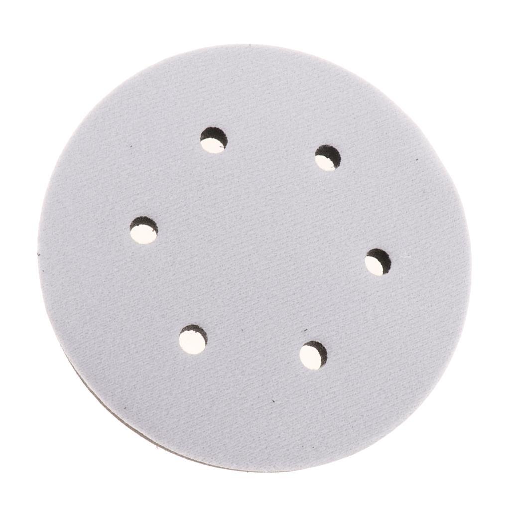 6 Inch 6-Hole Soft Sponge Dust- Interface Pad for   Sanding Pads for Uneven Surface Polishing