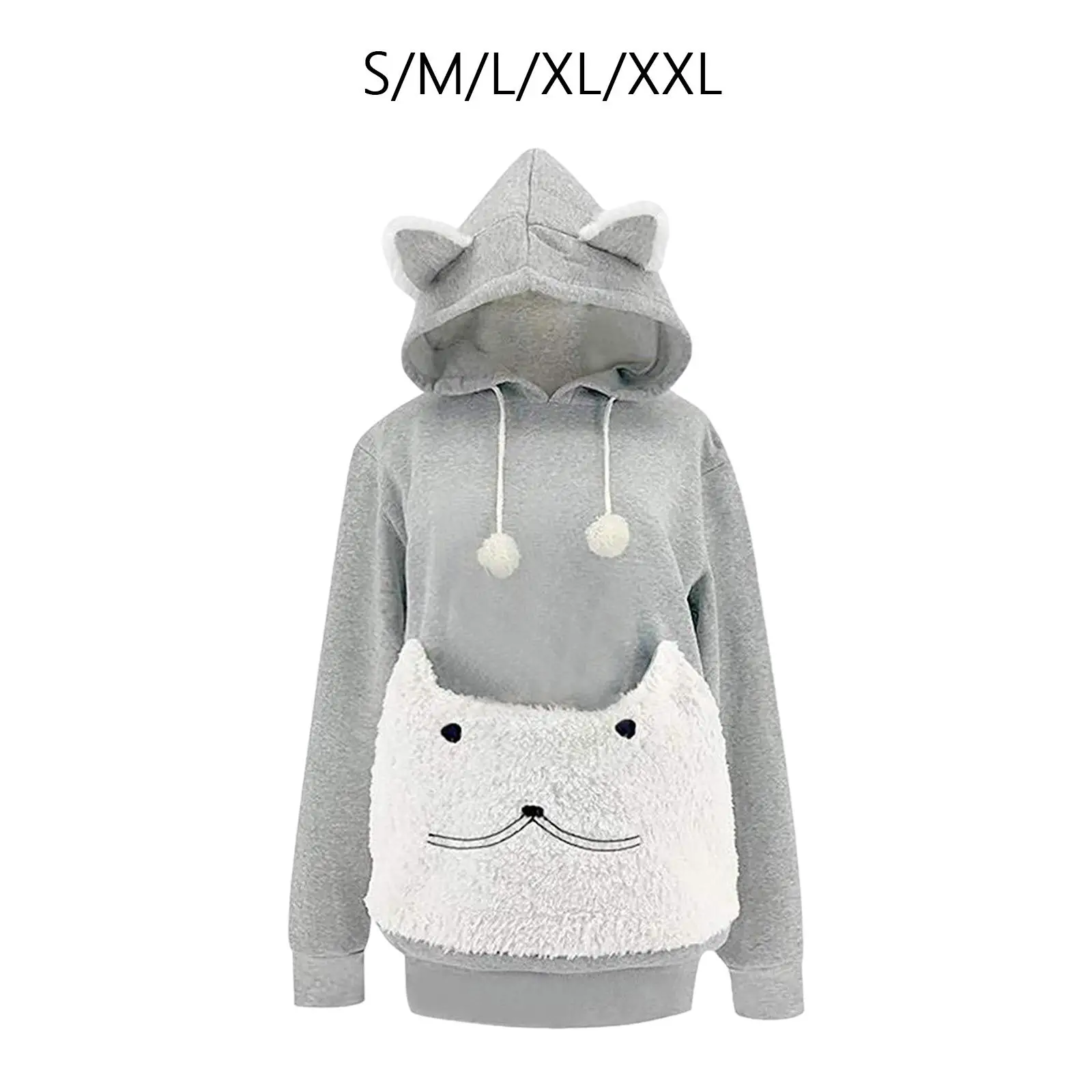 Pet Hoodies Sweatshirt Cat Dog Holder Large Pouch Loose Clothing Pocket Carrier for Puppy Kitten