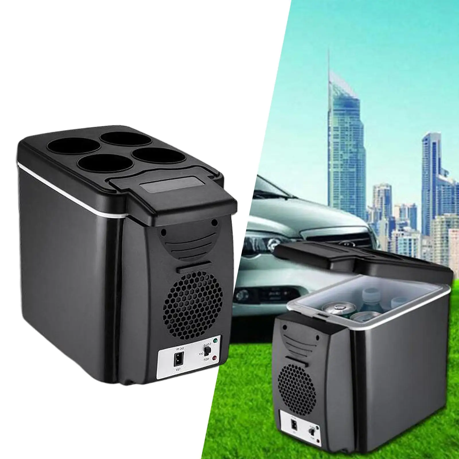 6L Mini Car Fridge Refrigerator Warmer 12V, Light Weight and Come with , Size