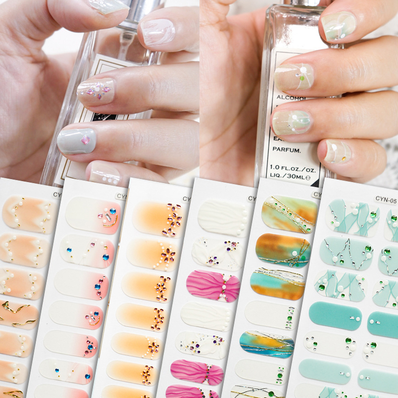 Best of Colorful Nail Polish Strips Self-Adhesive Art Design Sticker Full Cover Gel Wraps Stickers For Women Decals Decoration Sliders Reviews & Tips