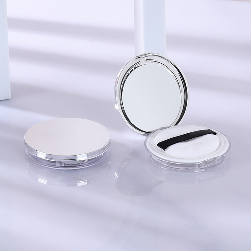 Description Picture 5 of itemPortable Ultra-thin Plastic Powder Box Loose Pot Travel Makeup Jar Sifter Container with Powder Puff Mirror