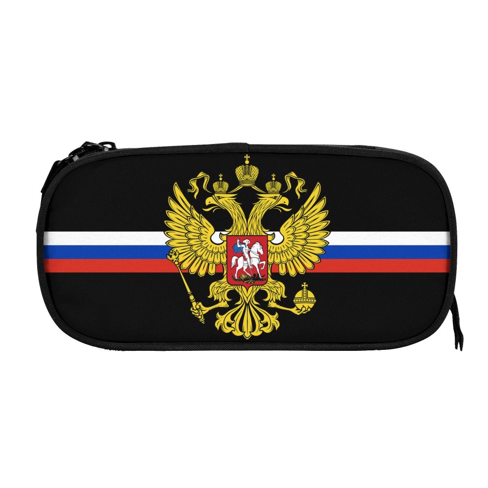 Grande capacidade bandeira russa Pen Bag, Brasão