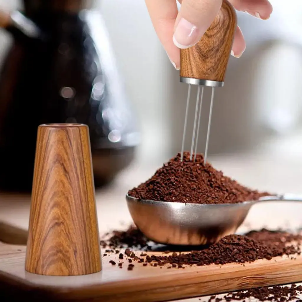 Coffee Stirrer Coffee Needle Distributor Leveler Wood Handle 