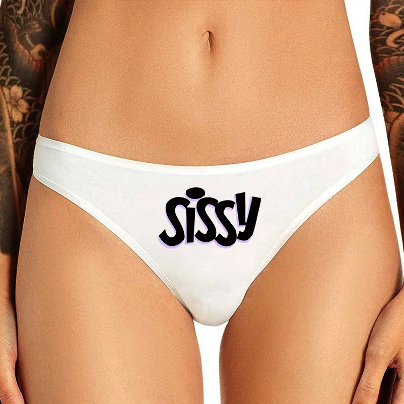 Sissy Lips Print Underwear for Women Cute Underwear for Hotwife Sexy Lips Seamless Thong Underwear Panties for Women Thongs