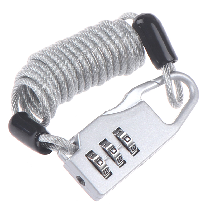 Title 6, 1PC Bicycle Helmet Wire Rope Code Lock Outdoor ...