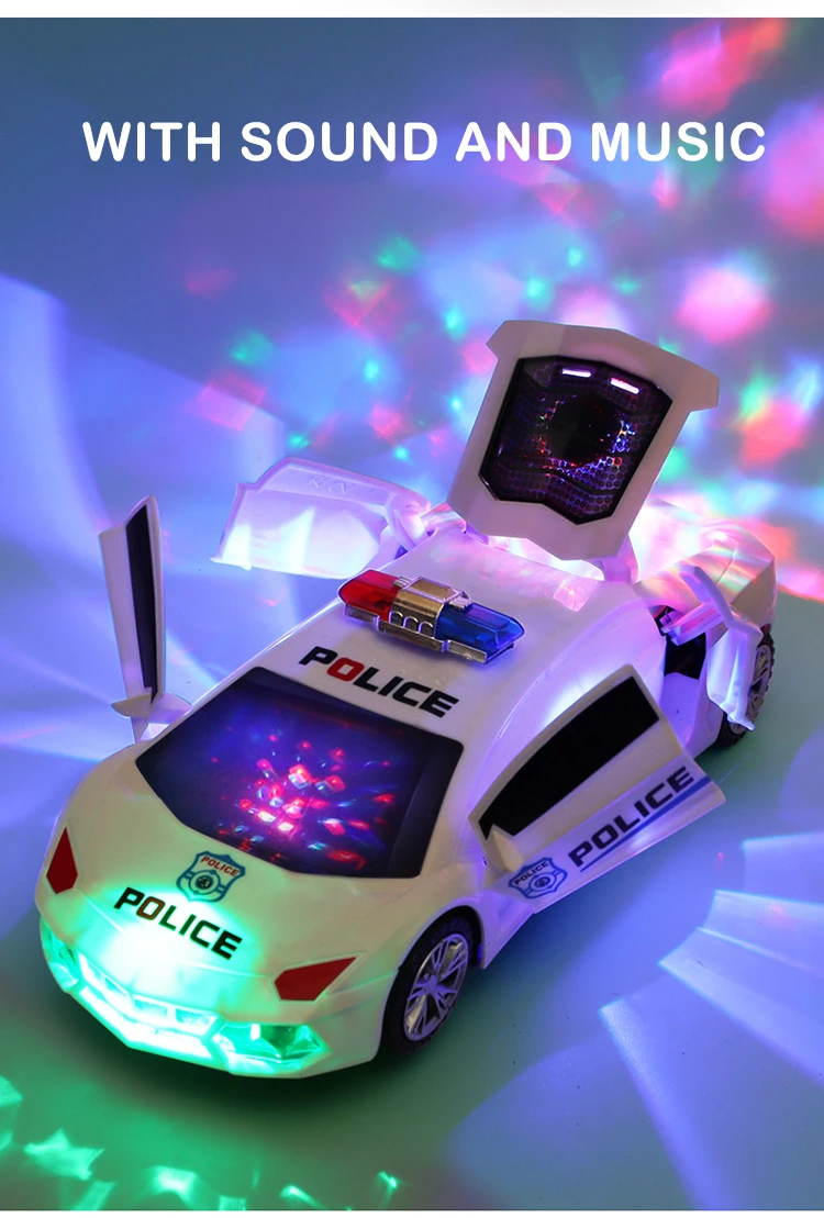 Electric dancing deformation rotating universal police car toy car boy toy child kid girl car Christmas birthday gift RC Cars hot