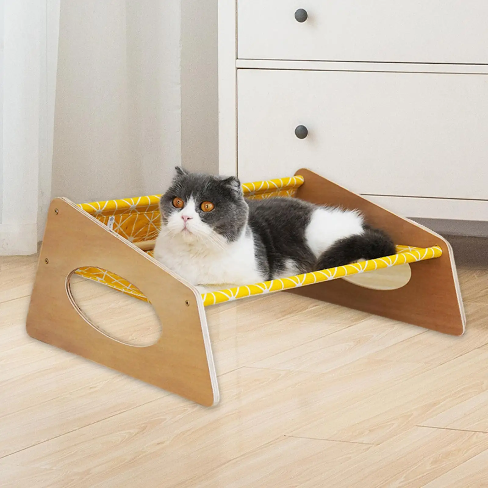 Cat Hammock Bed Breathable Cat Furniture Gift Elevated Cat Bed for Rabbit Bunny Kitten Small Animal Puppy Cats and Small Dogs