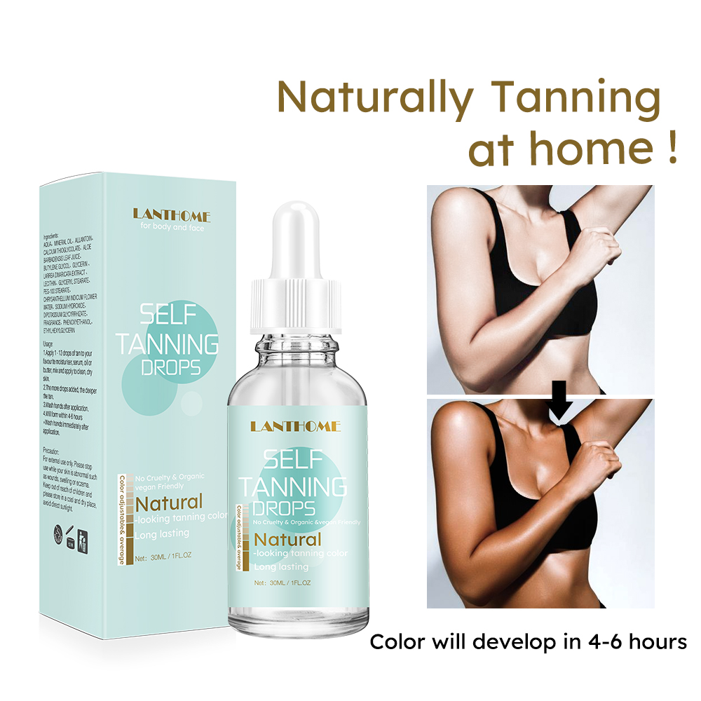 Best of 30mL Indoor Self-Tanning Drops Body Tanning Lotion At Home Tan Tanning Cream Tanner No Sun Tan Bronzer Sunless Fast Tan Glow Reviews & Tips - Image 2