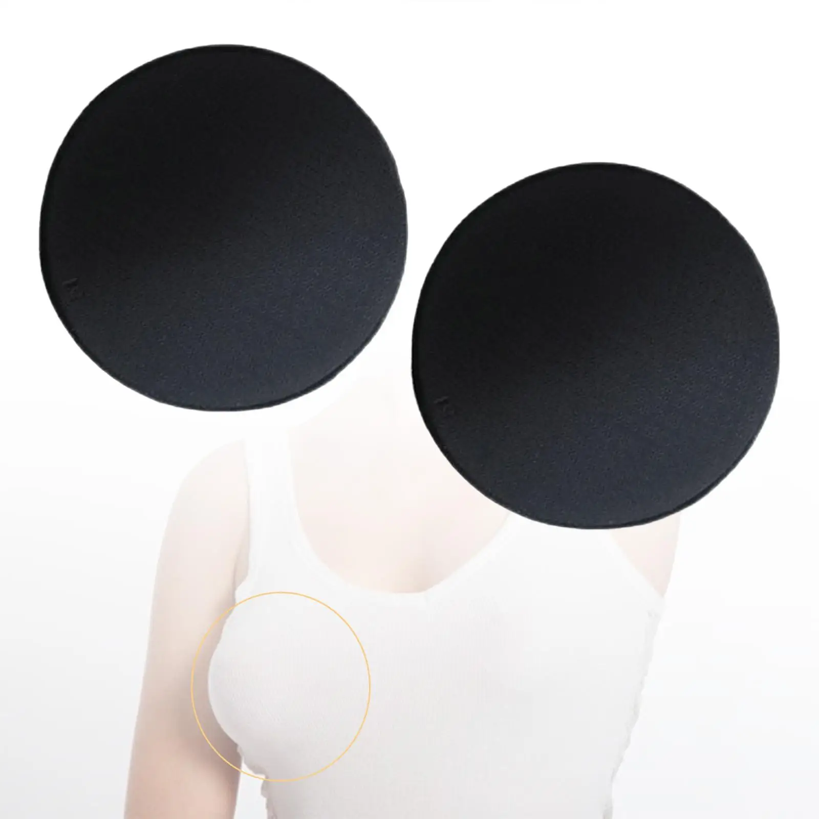 2Pcs Women Bra Pads Inserts, Sports Cups Bra Insert Padding Refreshing Lightweight Comfy for Evening Gowns Intimates Accessories
