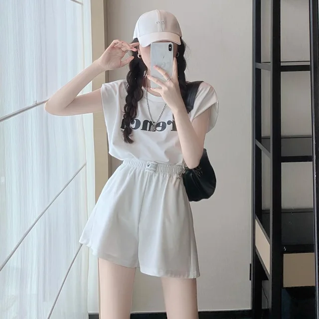 Sets Women Summer Female All-match Casual Korean Style Unisex