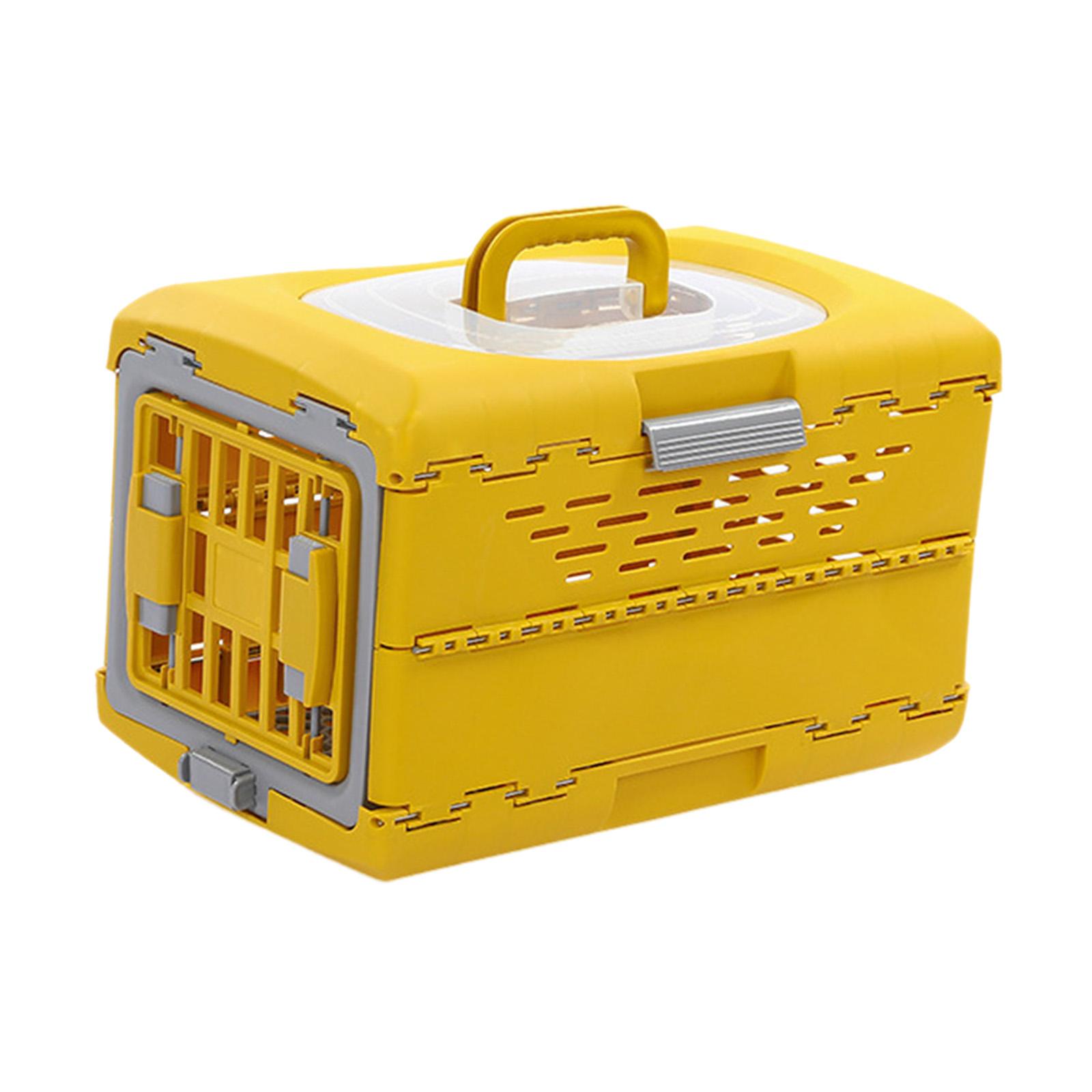 Collapsible Puppy Crate Breathable Foldable Cat Transport Box Travel Cage Pet Carrier for Rabbit Kitten Small Dogs Cat Puppy