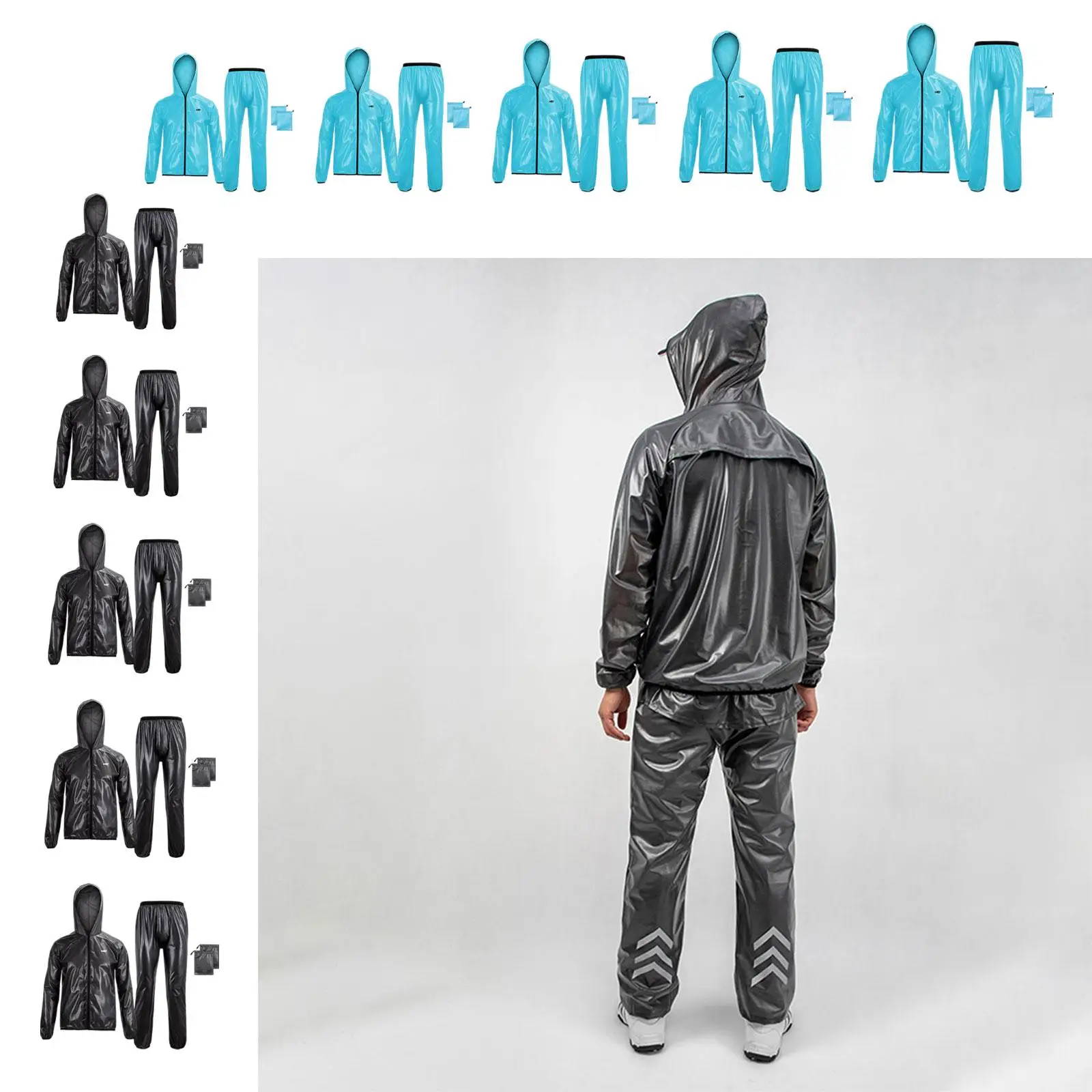 Rain Suits WaterStorage Bag Breathable Rain Gear for Trekking Adults Women Men