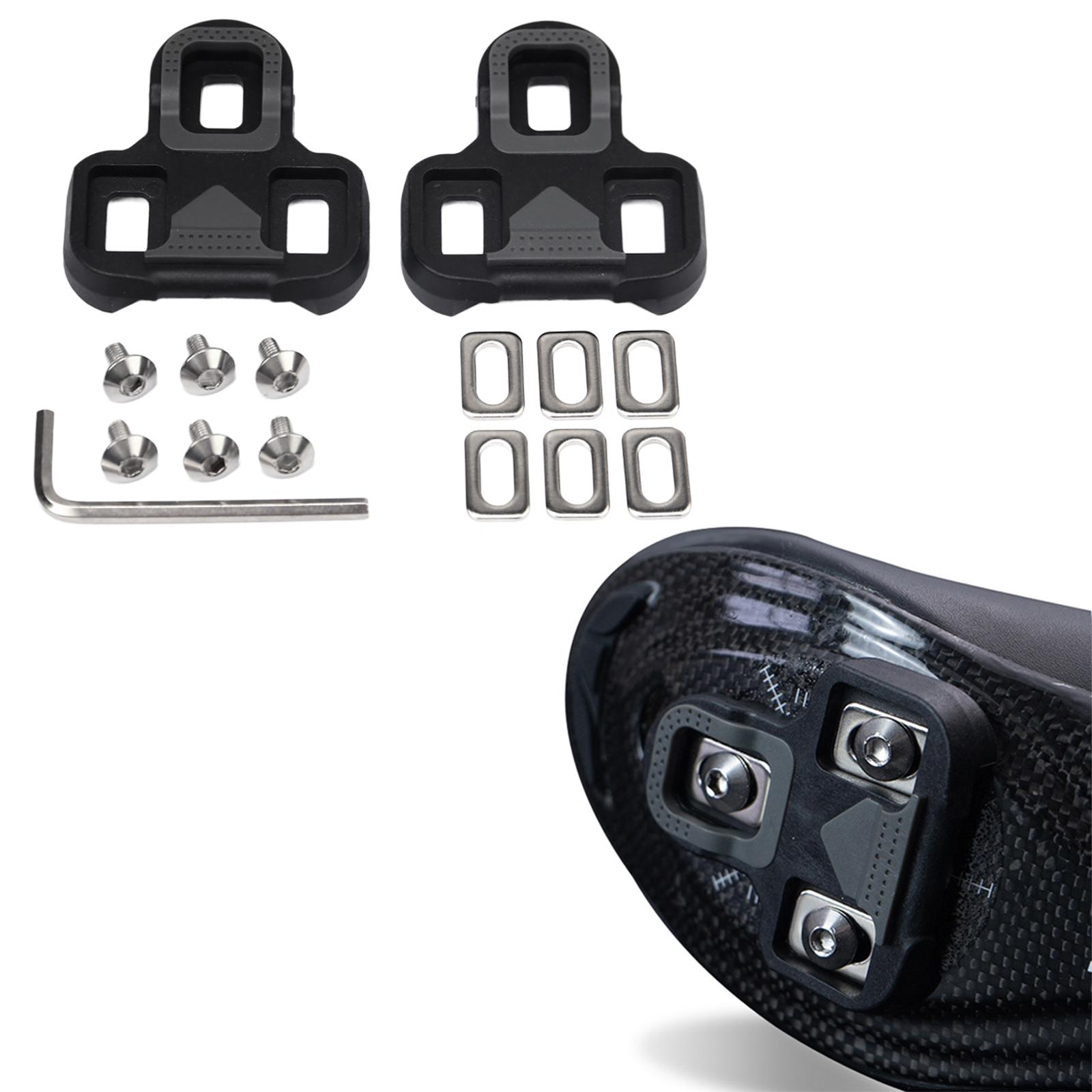 Road Bicycle Pedals Black Bicycle Cleats for Mountain Bicycle Indoor Outdoor