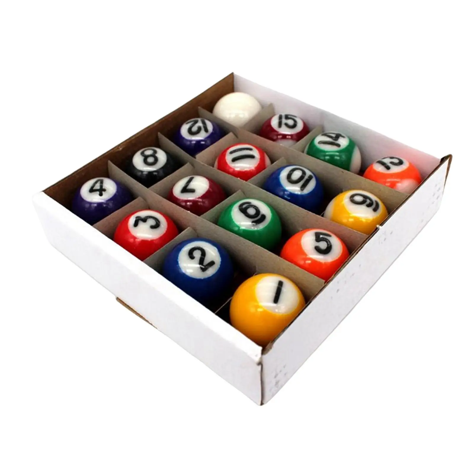 16x Mini Billiard Balls Set Resin Pool Table Balls Children Toys 25mm Eco
