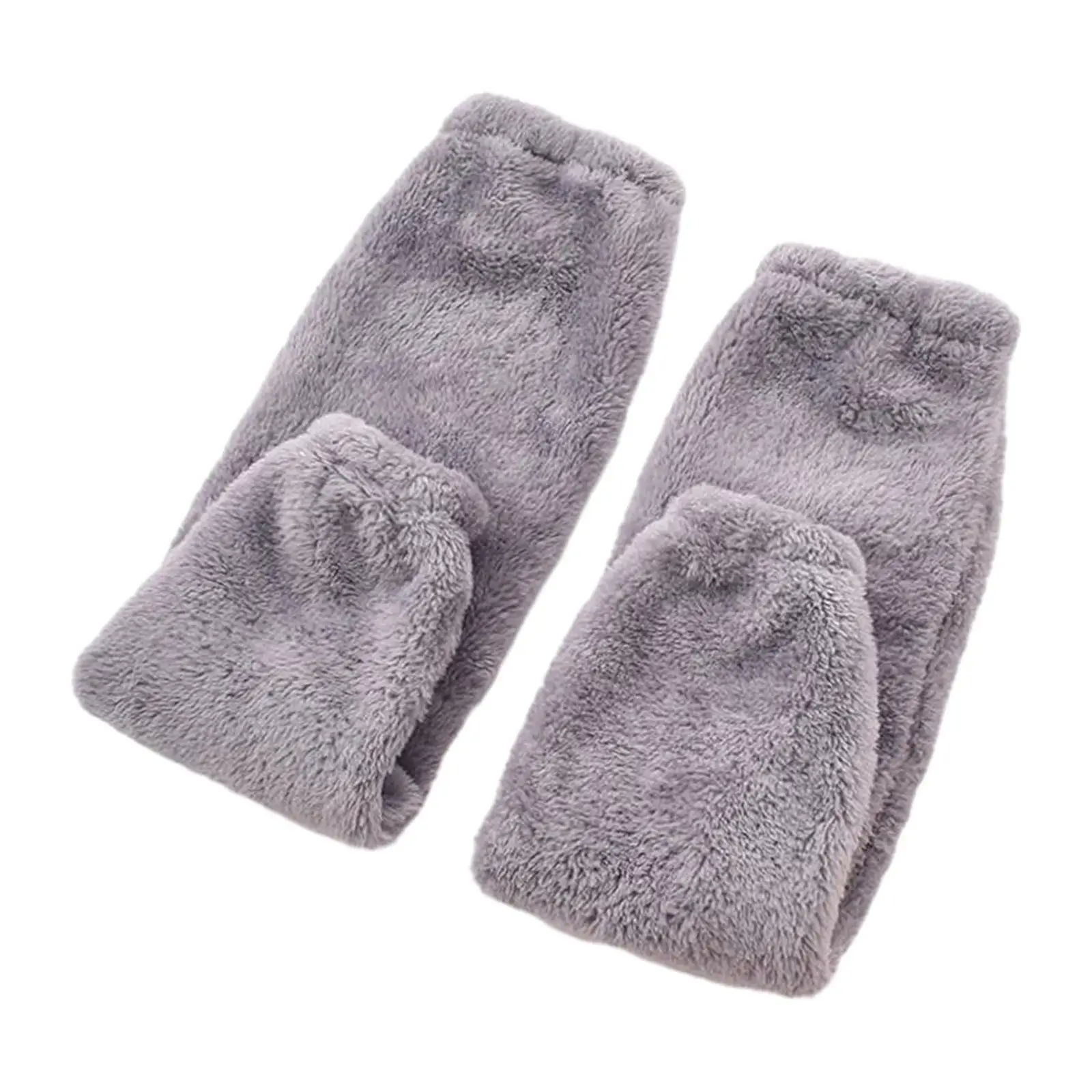Plush Leg Warmers Knee Brace Knee Pads Leg Guards Slipper Stockings Long Thigh High Socks for Living Room Bedroom Office Winter