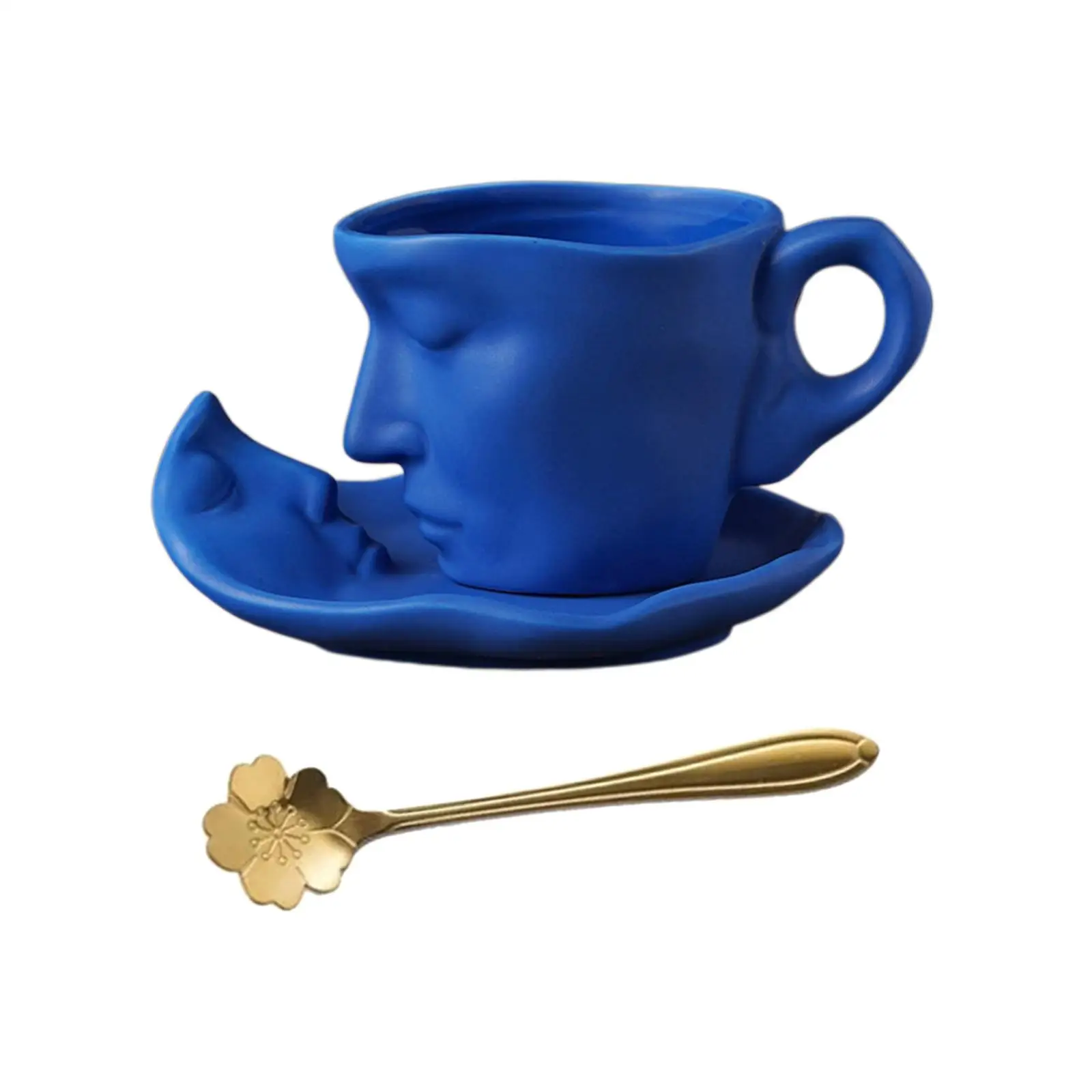3D Human Face Kissing Mug Novelty Morning Cup Tea Mugs Table Arts 260ml for