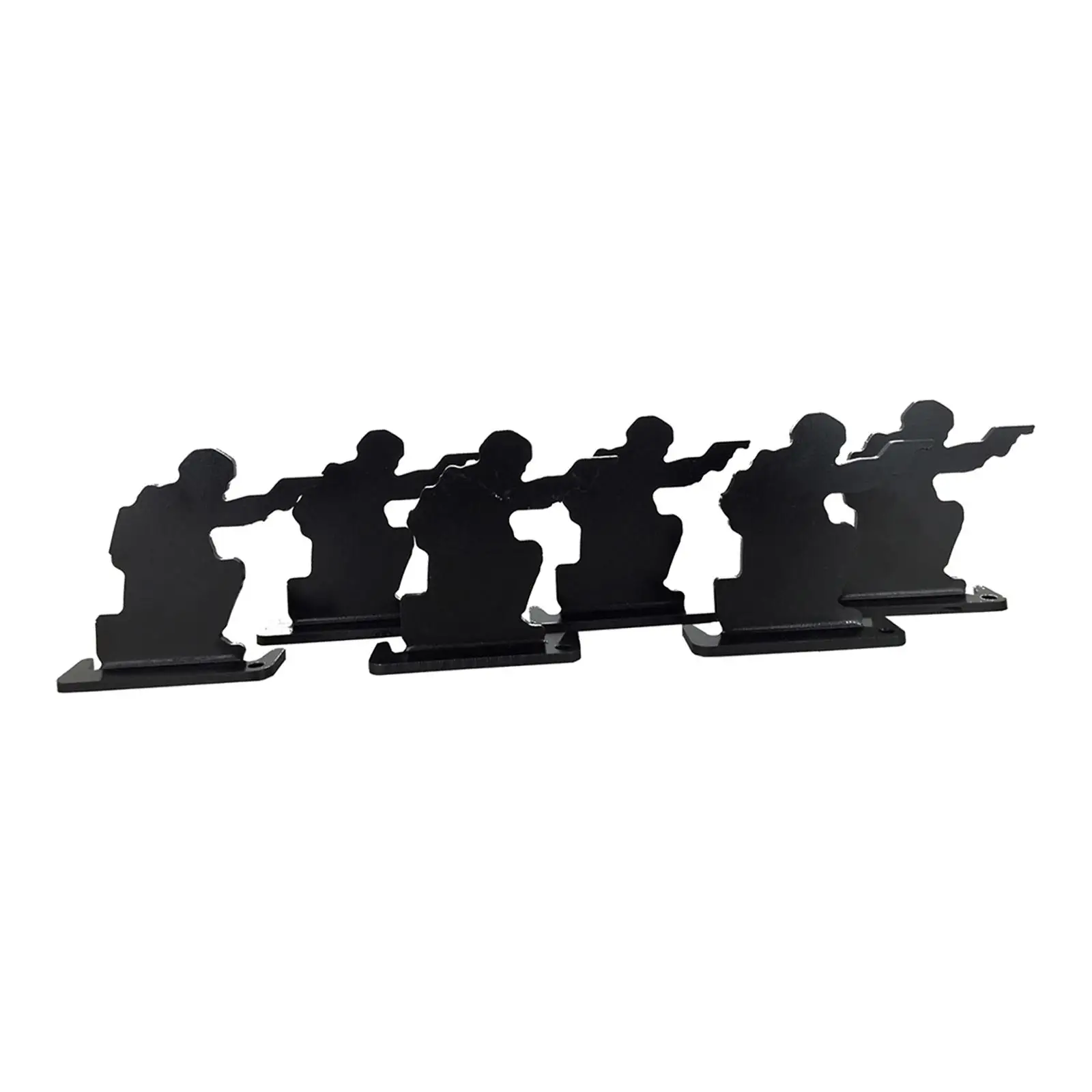 6 Pieces Small Human Silhouette Target Set Accessories Black Shooting Targets Tool for Practice Shooting Practice Training Range