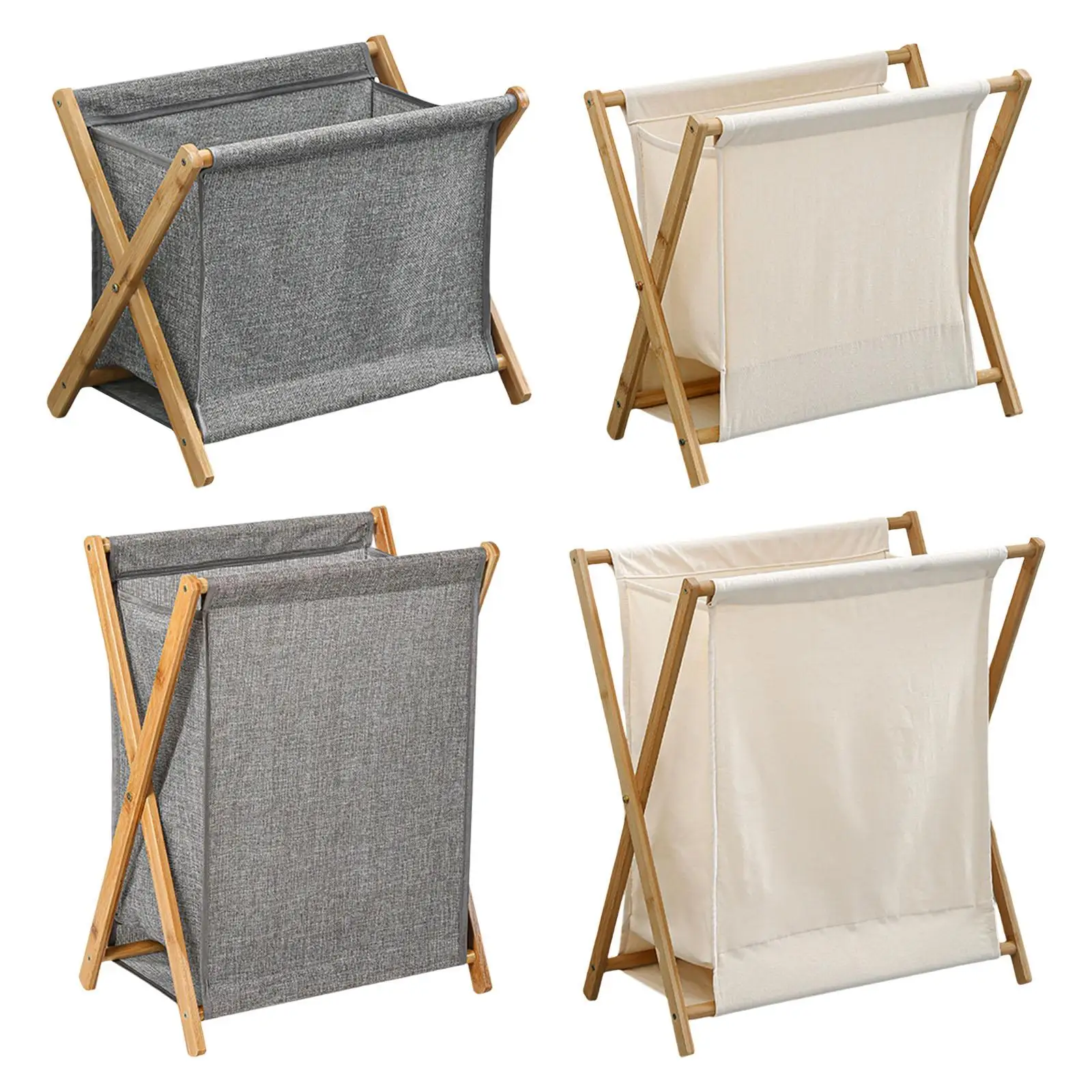 Collapsible x Frame Dirty Clothes Hamper Open Top Design Easy to Fold Move Durable Lightweight Daily Essential Functional