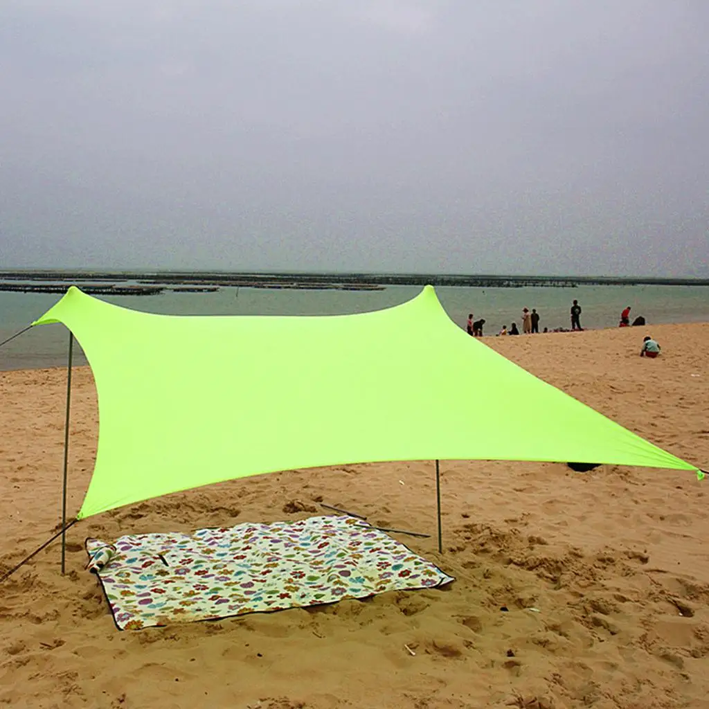 Waterproof Sunshade Tarp Shelter Awning Canopy Camping Beach Tent Cover Lightweight Foldable