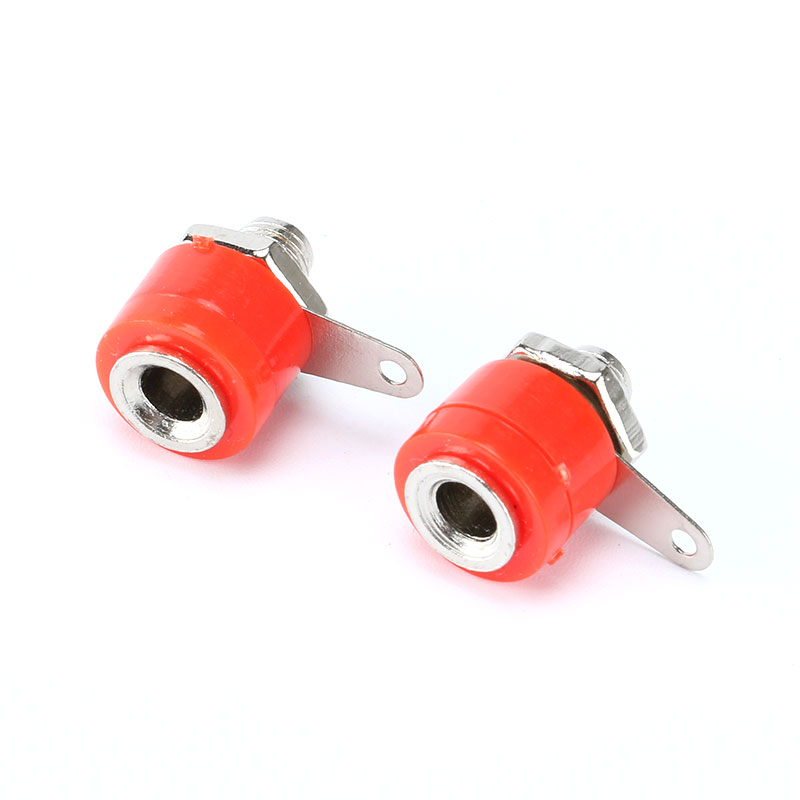 4mm Female Jack Banana Socket 4mm Banana Binding Post for Banana Plug Terminal Connector Black Red DIY Adapter