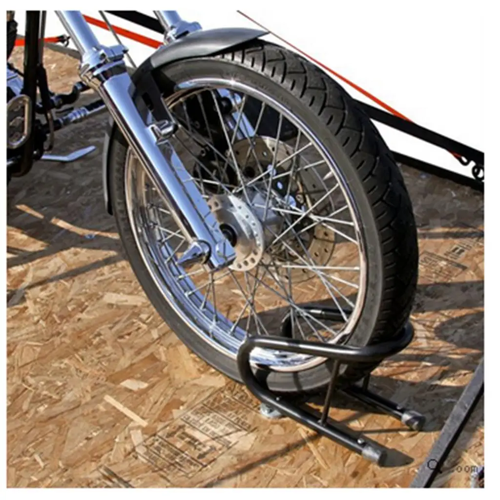 Motorcycle 5.5\`\` Tire Plated Wheel Chock with Quick Release