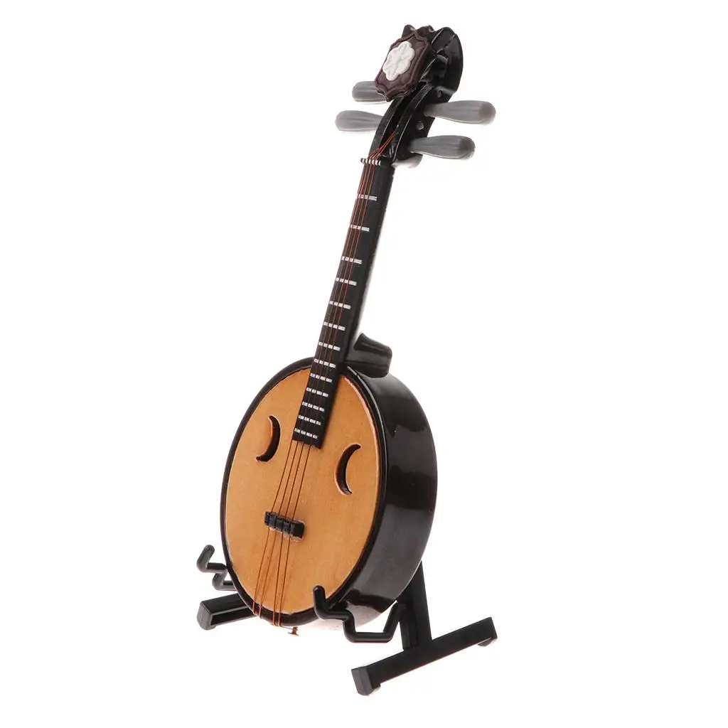 1/6 Wooden  Instrument Model Musical Miniature for Action Figure Decor