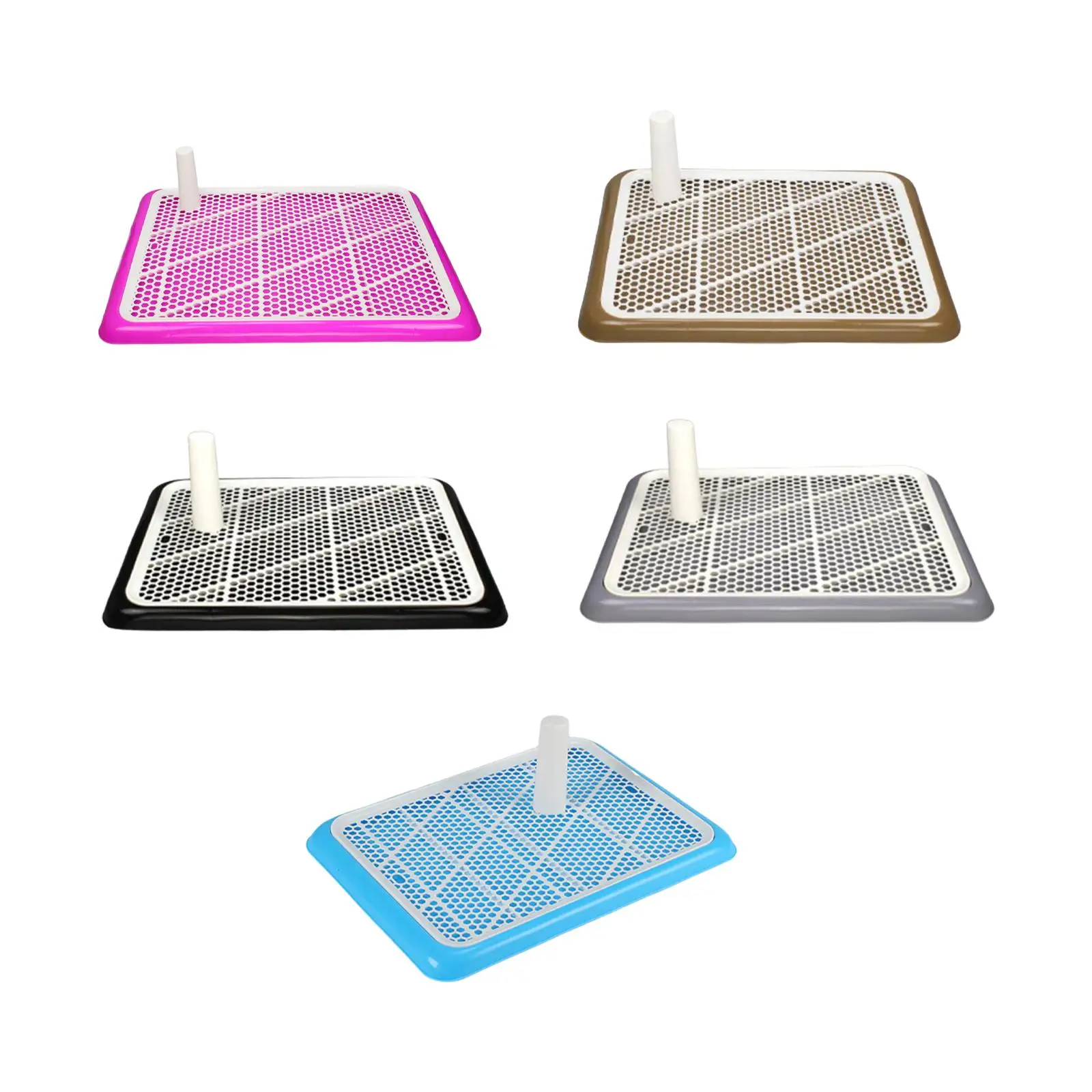 Pet Toilet Dog Cat Potty,Dog Litter Box with Urinary Column, Portable Dogs Urinal Grid Tray for Indoor Outdoor Dog Training