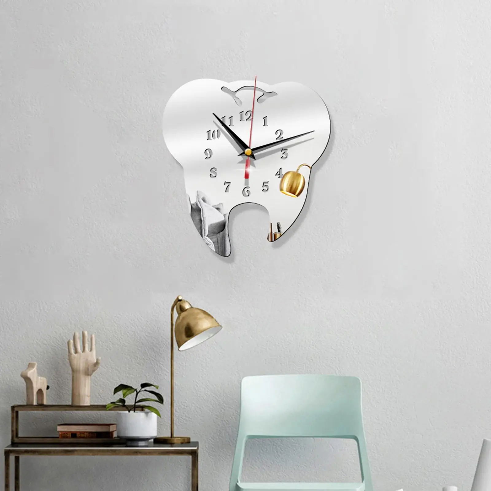 Modern Acrylic Wall Clocks Quartz Clock Silent Mirrored Non Ticking Arabic