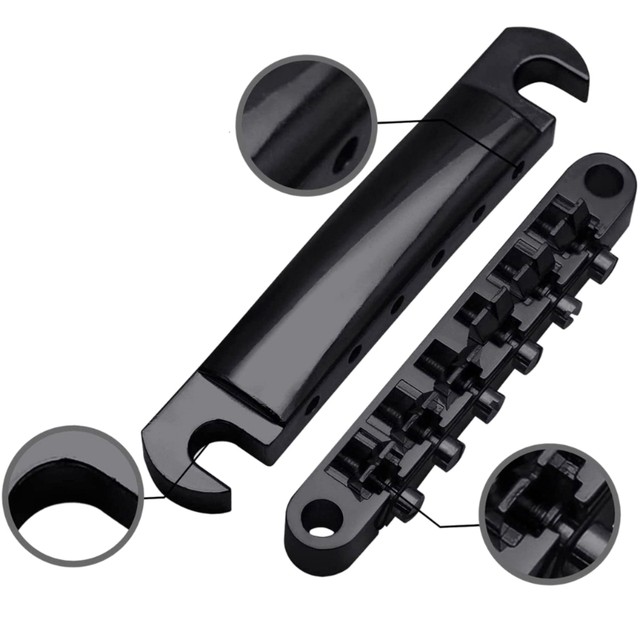 Set Cordiera E Ponte Tune-o-Matic Per Chitarra Elettrica - Compatibile Con Epiphone Les Paul, SG, ES - Argento - Foto 9