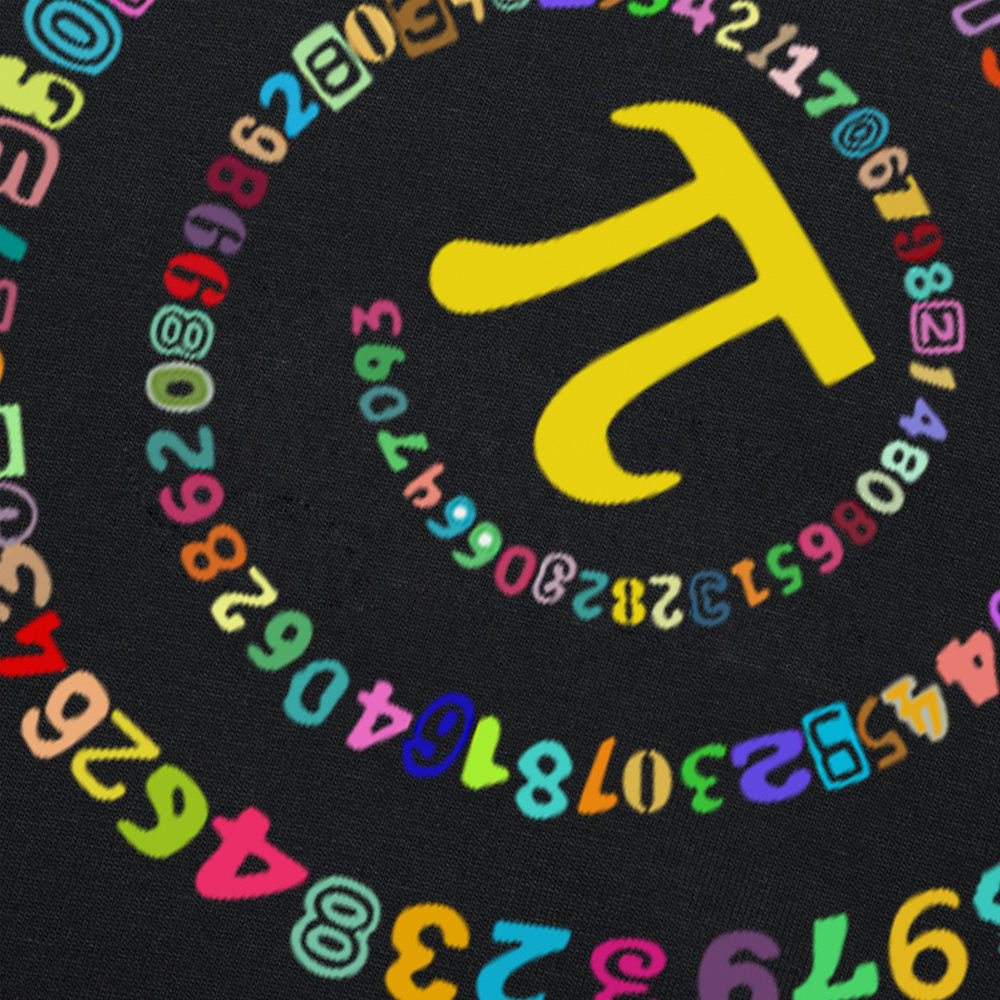 Lustige pi Tag Shirt Spirale pi Mathe T-Shirt für pi Tag 3,14 T-Shirt Top T-Shirts maßge schneiderte Baumwolle Tops Shirts einfachen Stil für Männer – Detail 4