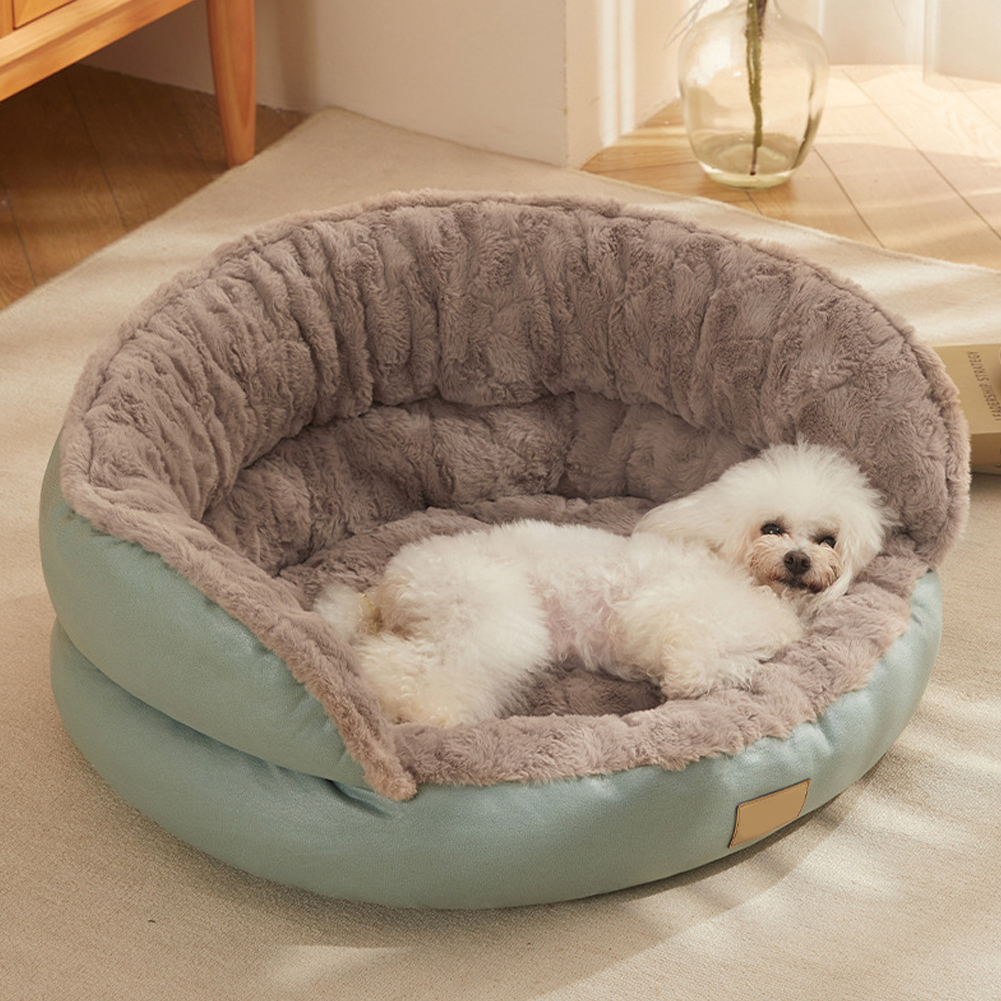 Title 10, Soft Plush Pet Bed Round Cat Bed Mat Pet Mattre...