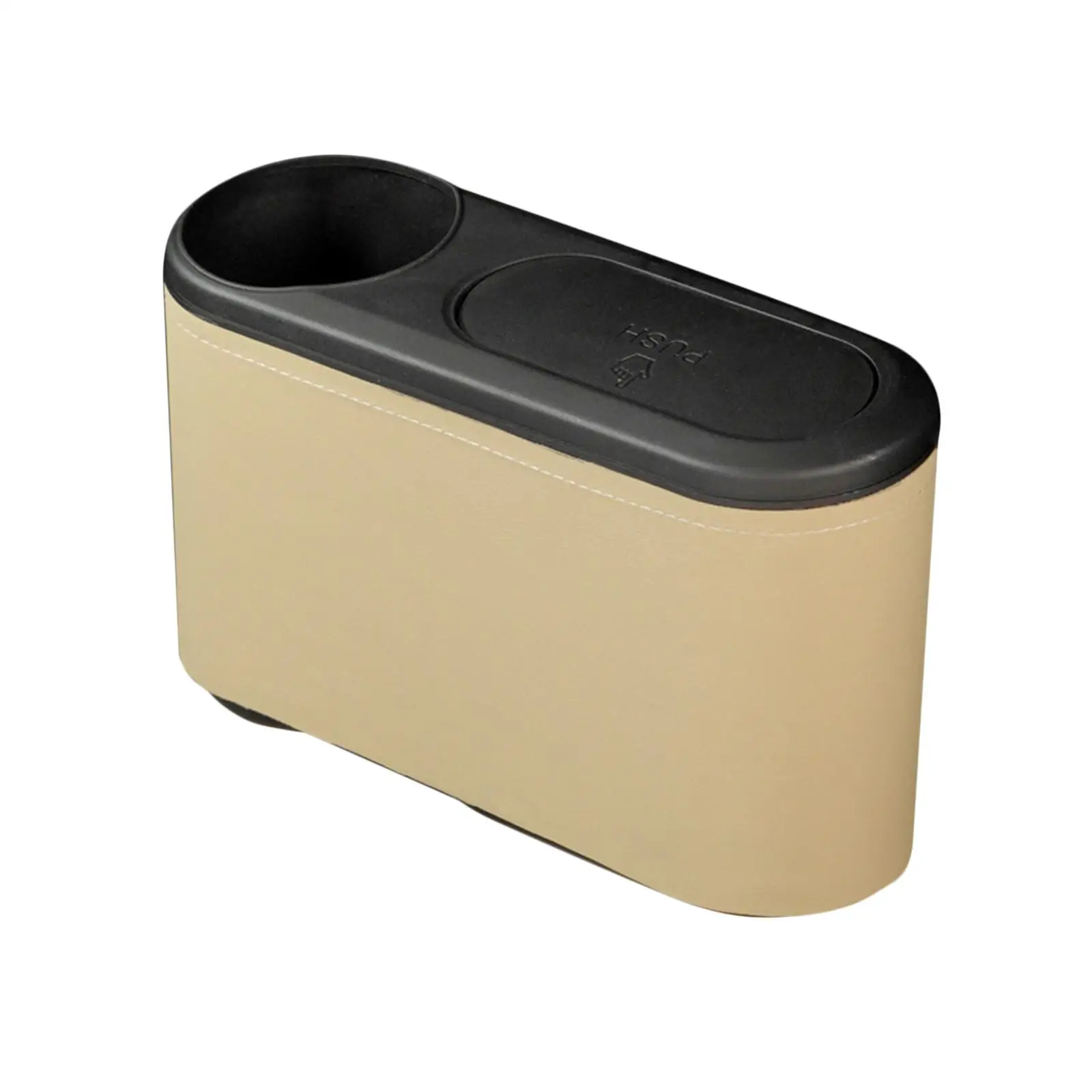 Vehicle Trash Bin Car Accessory for Interior with Lid Pressing Car Trash Can