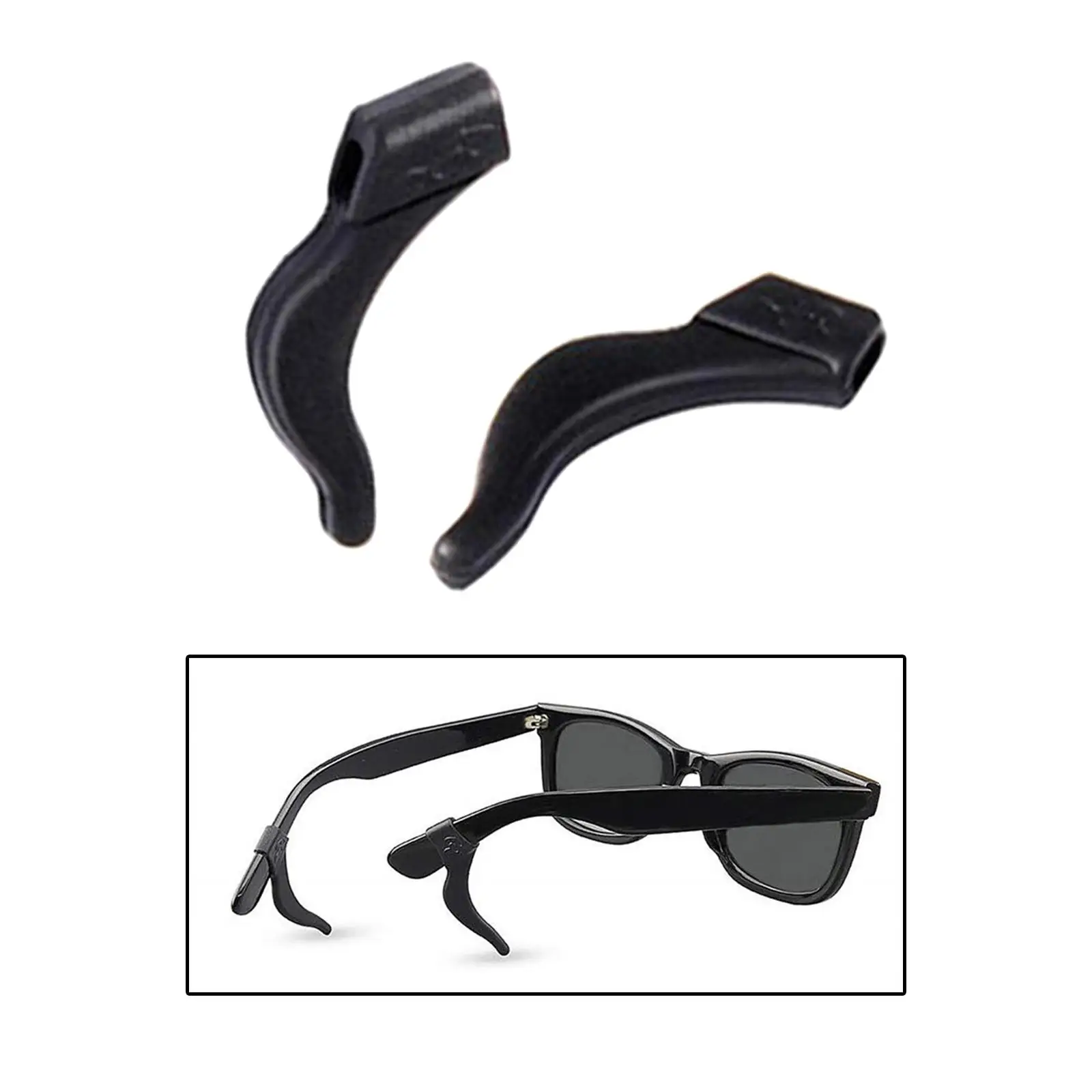 1 Pair Anti Slip Eyeglass Ear Hook Silicone High Temperature Resistance Eye Glasses Temple Tip Holder Soft Eyeglasses Grip