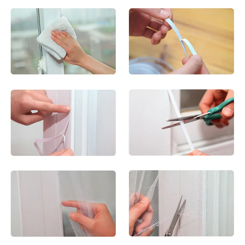 Description Picture 4 of itemFly Mosquito Window Net Insect Mesh Window Screen Net Indoor Mesh Bug Mosquito Net Easy To Fit with Tape Home Textile Curtains