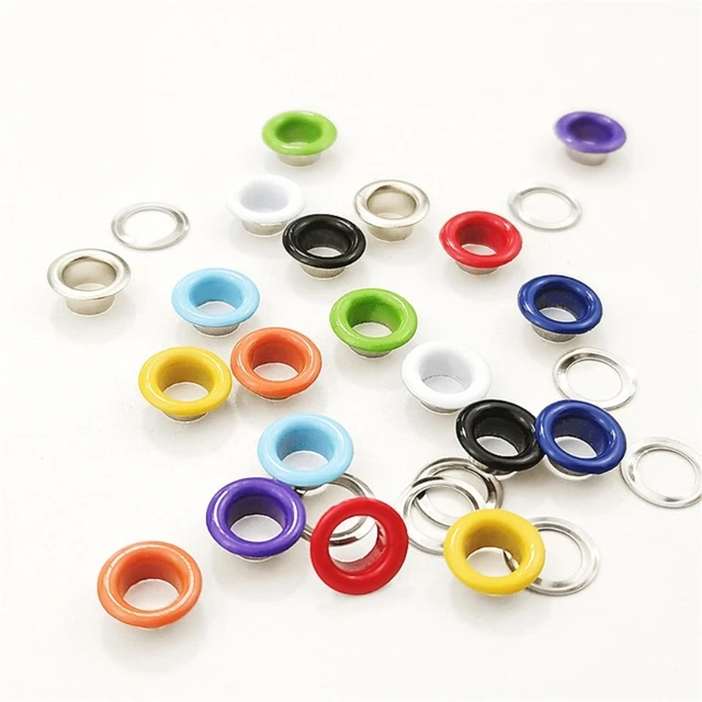 400PCS 10 Colors Grommets Eyelets Kits with Tool, 5mm Metal