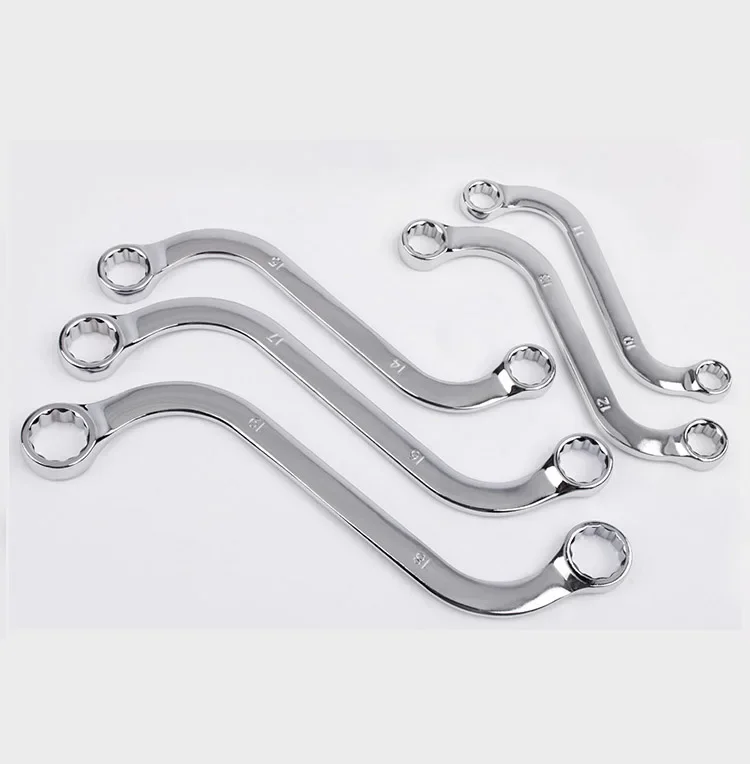 Description Picture 6 of itemAllsome 5Pcs S Type Double Ended Allen Wrench 140-240MM Combination Ring Spanner Plum Plate Curved Machine Fastener Repair Tools